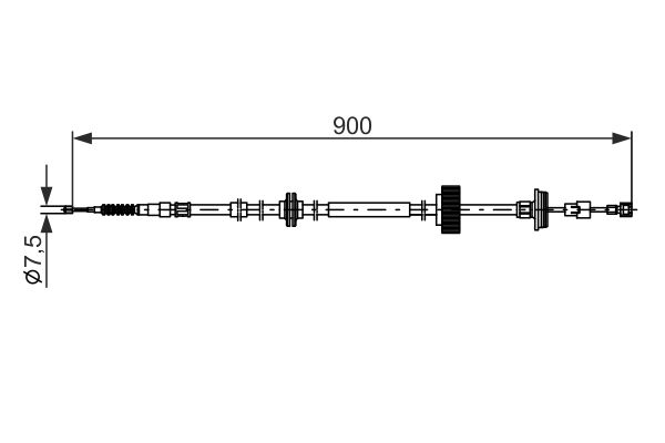 BOSCH 1987482793 | El Fren Teli BMW X5 E70/E71, X6 F15/F16 Arka Sağ